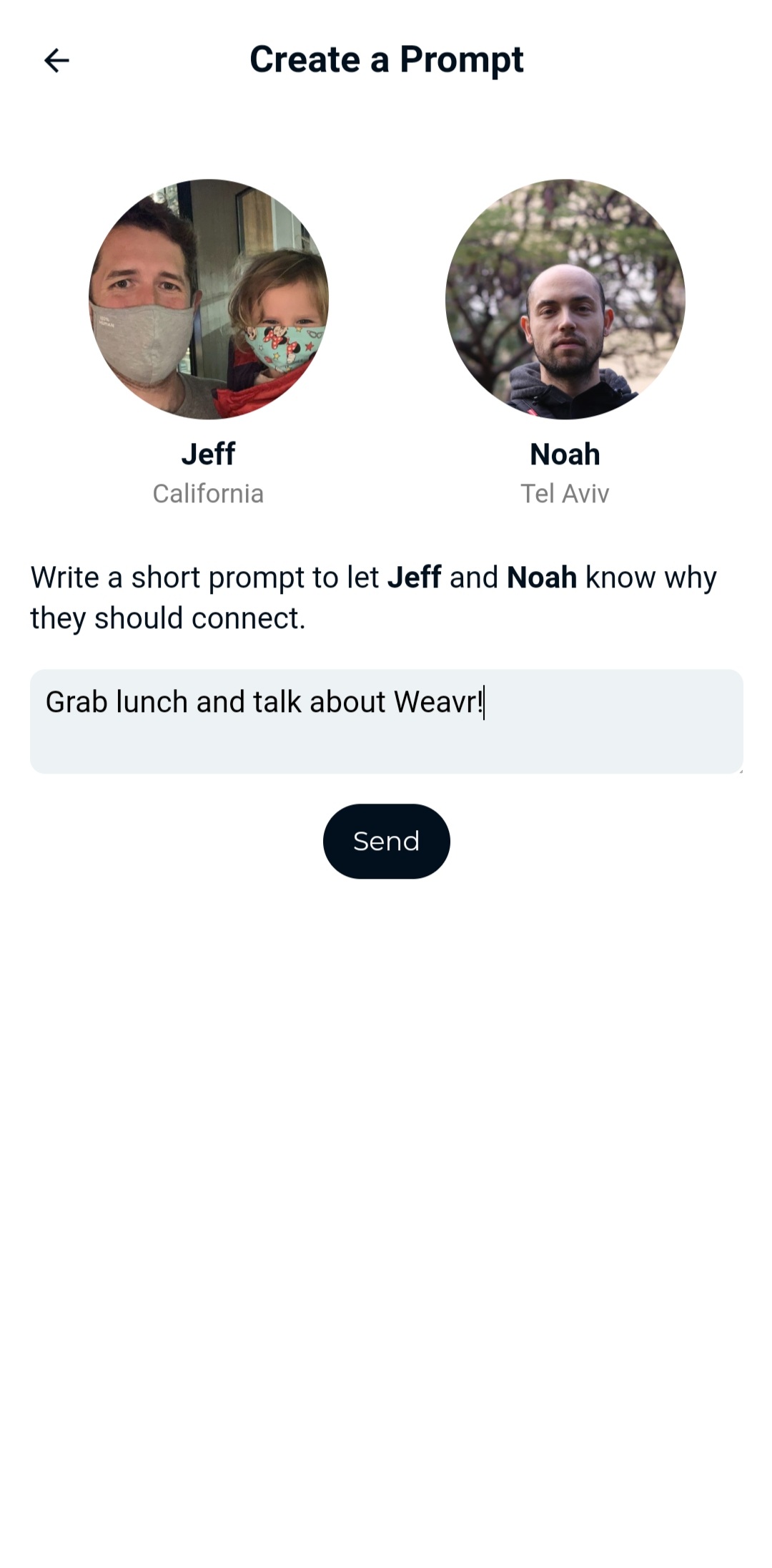 Phone screenshot of Manual Weaving Prompts